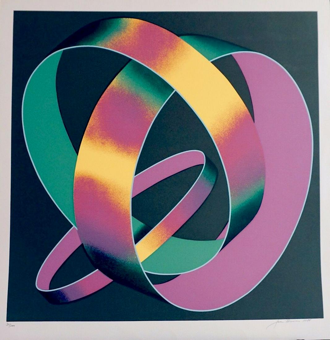 Jack Brusca Whisper Theme: Artist: Jack Brusca Title: Whisper Theme Year: 1978 Dimensions: 26.5 in. by 25.5 in. Edition: From the limited edition of 200 Medium: Silkscreen Condition: Excellent Signature Details: Hand Signed Pl