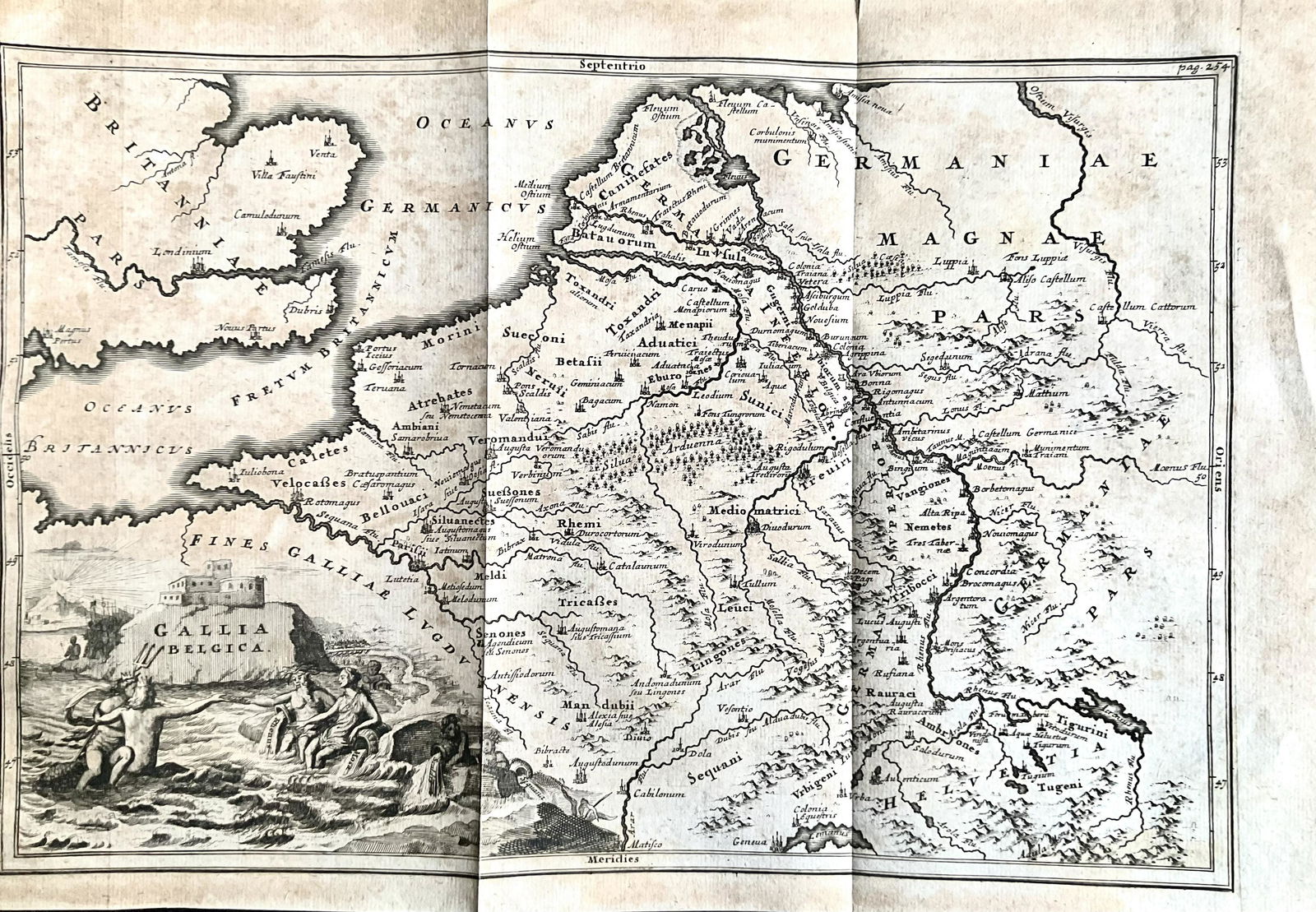 Ancient Belgium and Netherlands area. 1701-1706 by Christoph Cellarius (1 of 2)