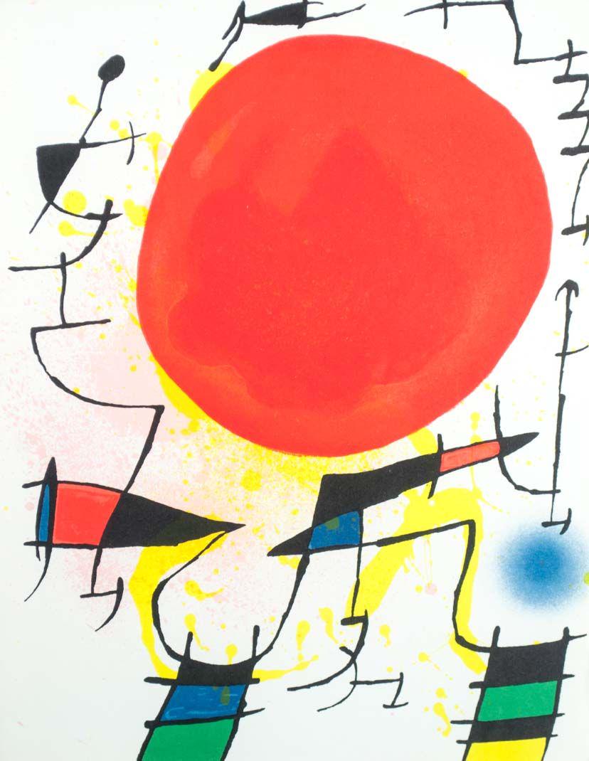 Joan Miro Original Lithograph V1-3 Mourlot 1970: Artist: Joan Miro Title: Untitled V1-3 Medium: Original Lithograph Marks: Not signed not numbered Paper size: 12.50 x 9.75 inch Printed: 1970 by Mourlot press France Provenance: Catalog Miro Lithograp