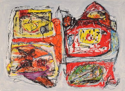 Jacques Doucet Abstract Lithograph, Signed Edition: Title: Jacques Doucet Abstract Lithograph, Signed Edition Date/Period: 20th Century Dimension: 25.75"h, 34.25"w (not framed) Material: paper Additional Information: Artist/Designer; Manufacturer: Jacq