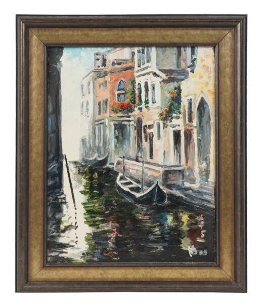 Italian School Oil Painting Of The Venice, Signed: ANTIQUE OIL PAINTING OF SIGNED LOWER RIGHT VERY GOOD CONDITION AS SEEN ON PICTURES . FROM THE EAST HAMPTON ESTATE. FRAMED. SIZE 24 x 19 3/4INCHES. Reserve: $195.00 Shipping: Domestic: Flat-rate of $45