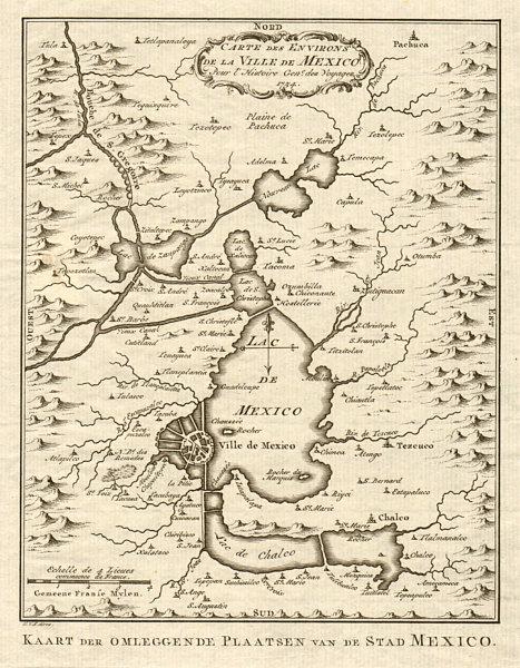 Carte des Environs de la Ville de Mexico'. Mexico City. BELLIN/SCHLEY 1758 map (1 of 2)