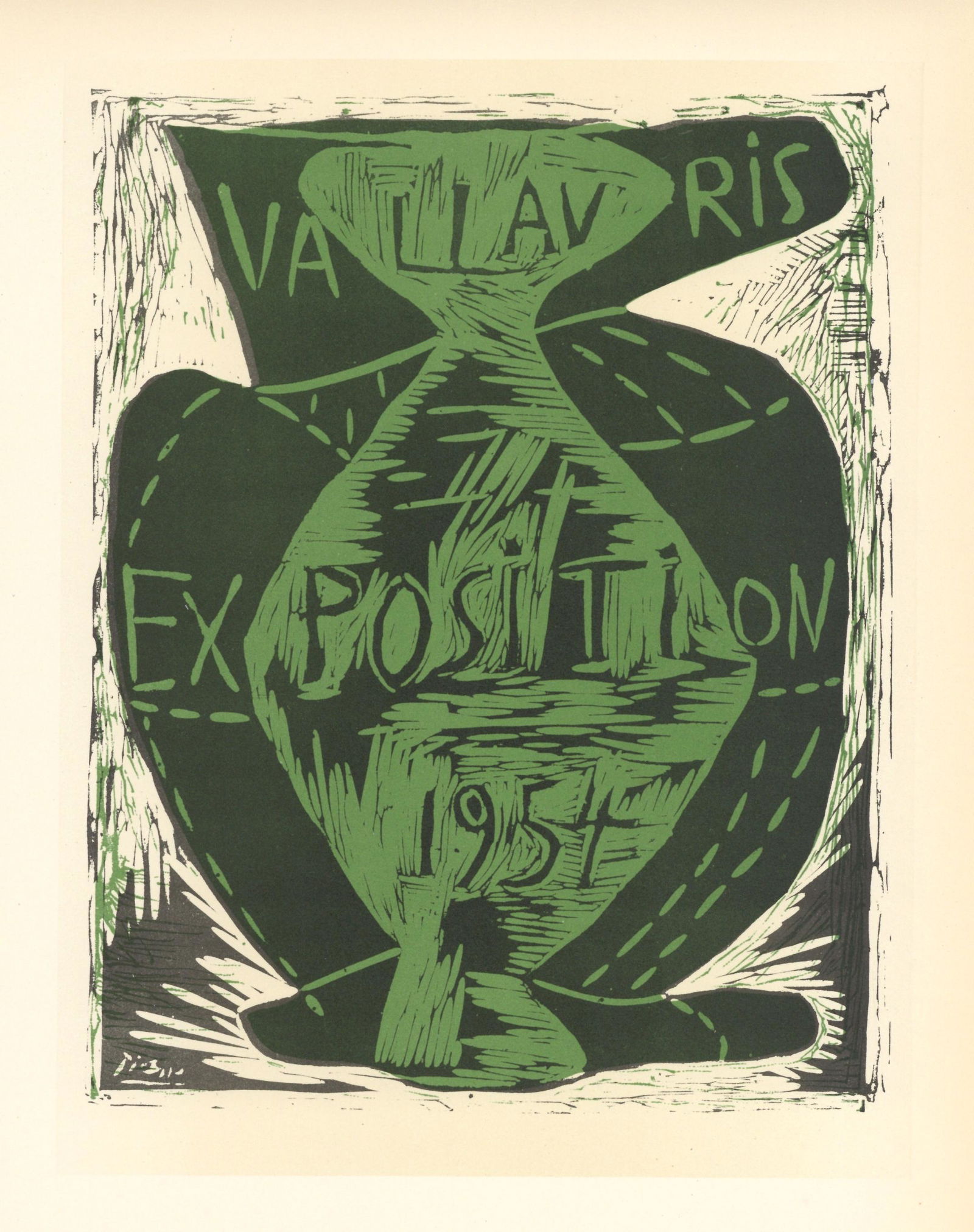 Pablo Picasso lithograph poster "Exposition Vallauris" (1 of 1)