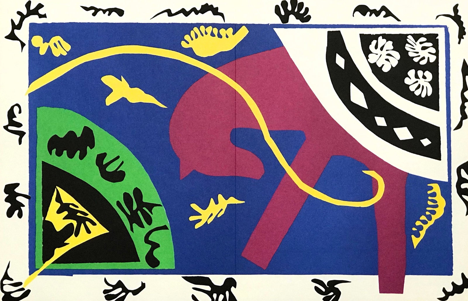 Henri Matisse "Horse, Rider and Clown" from Jazz: This lithograph (after the 1947 pochoir) is from the 1983 edition, published in New York by The Museum of Modern Art. The original 1947 edition of Matisse "Jazz" is now so rare it is virtually unobtai