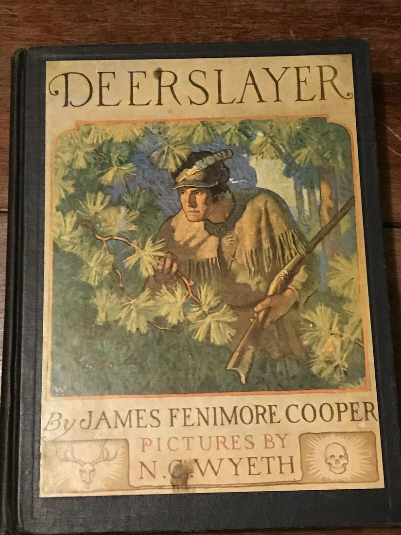 Deerslayer Antique Book HC James Fenimore Cooper Illlustrated by N.C. Wyeth 1929 (1 of 12)