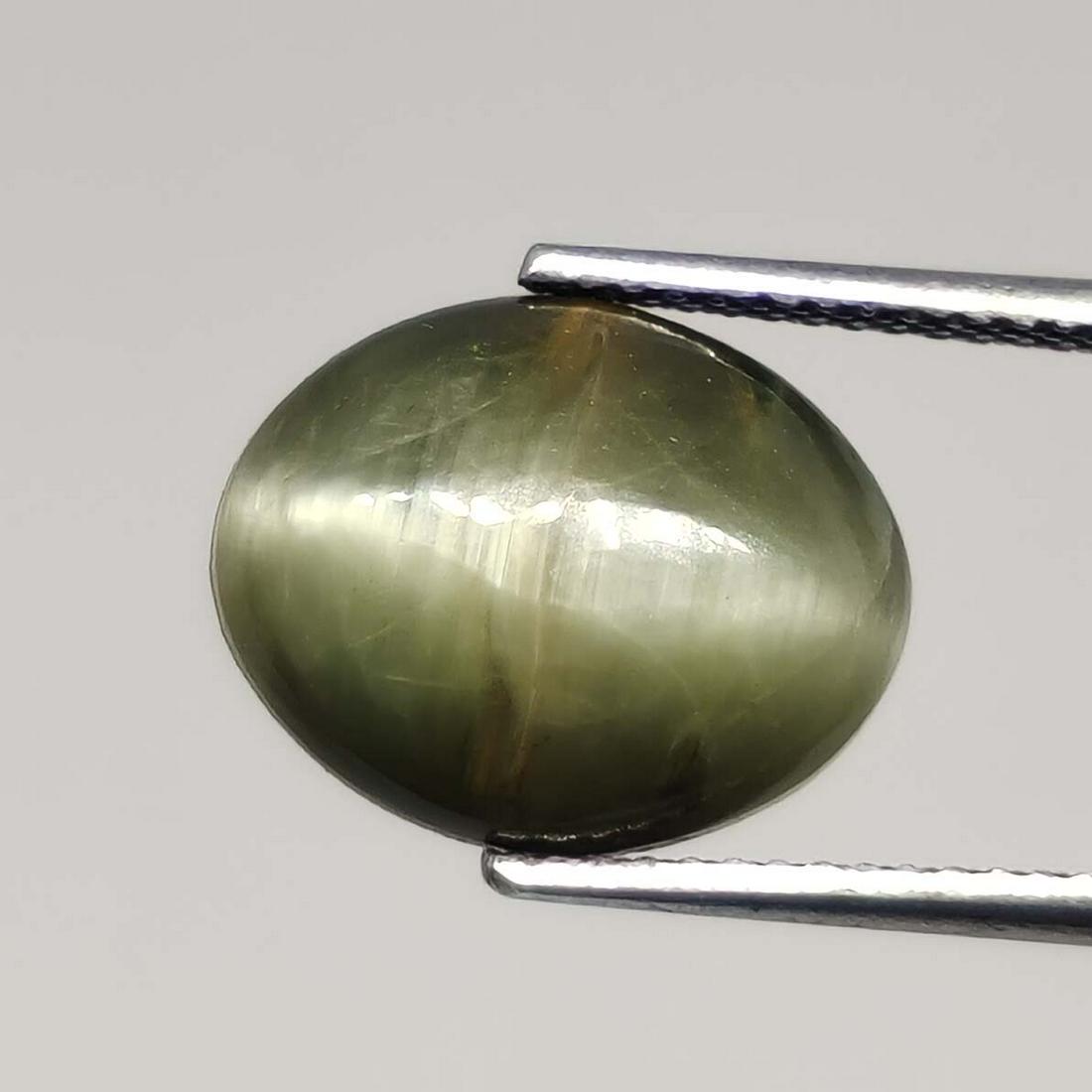 7.90 ct Natural Cat's Eye: No Reserve! Title: 7.90 ct Natural Cat's Eye Additional Information: Gemstones: Natural Cat's Eye Carat Weights: 7.90 ct Size/Dimensions: 13 X 10 X 8 mm Treatment: Colorless Oil Materials & Techniques