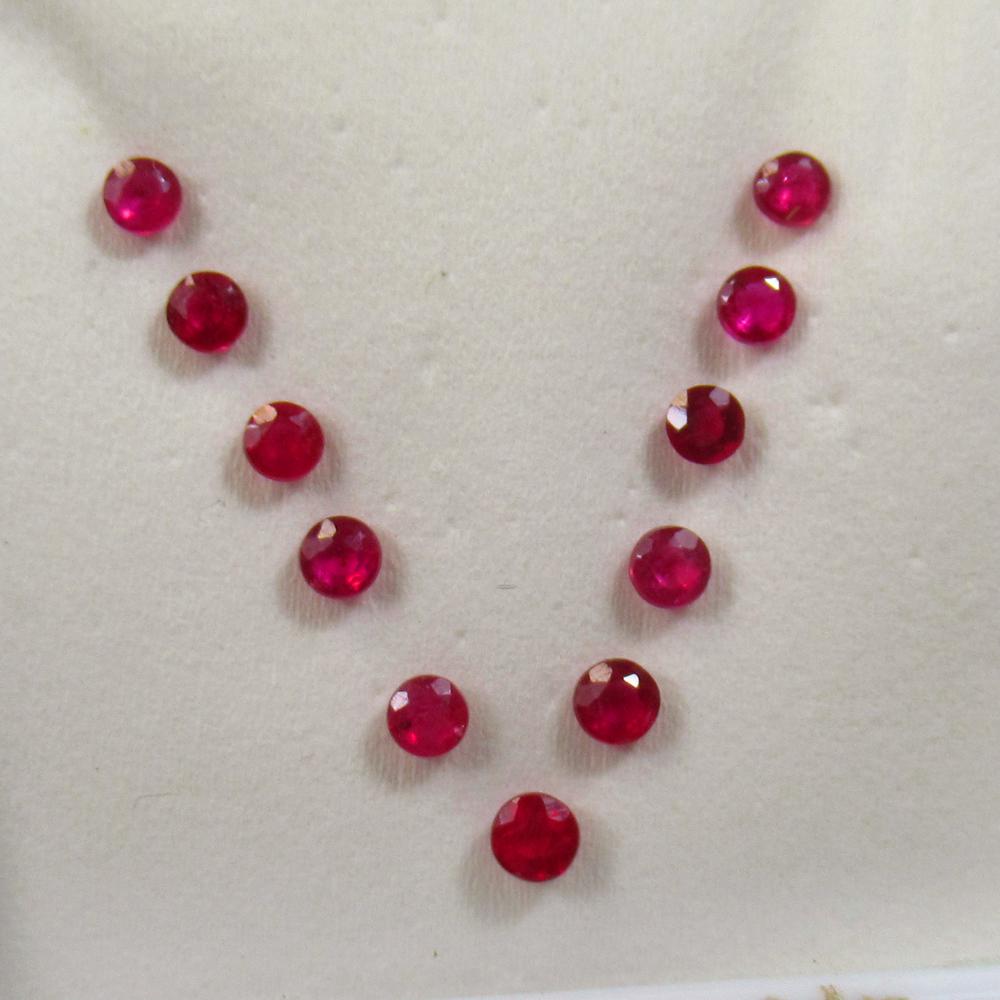 1.60 Ct Natural 11 Mozambique Red Ruby Jewellery Set (1 of 3)