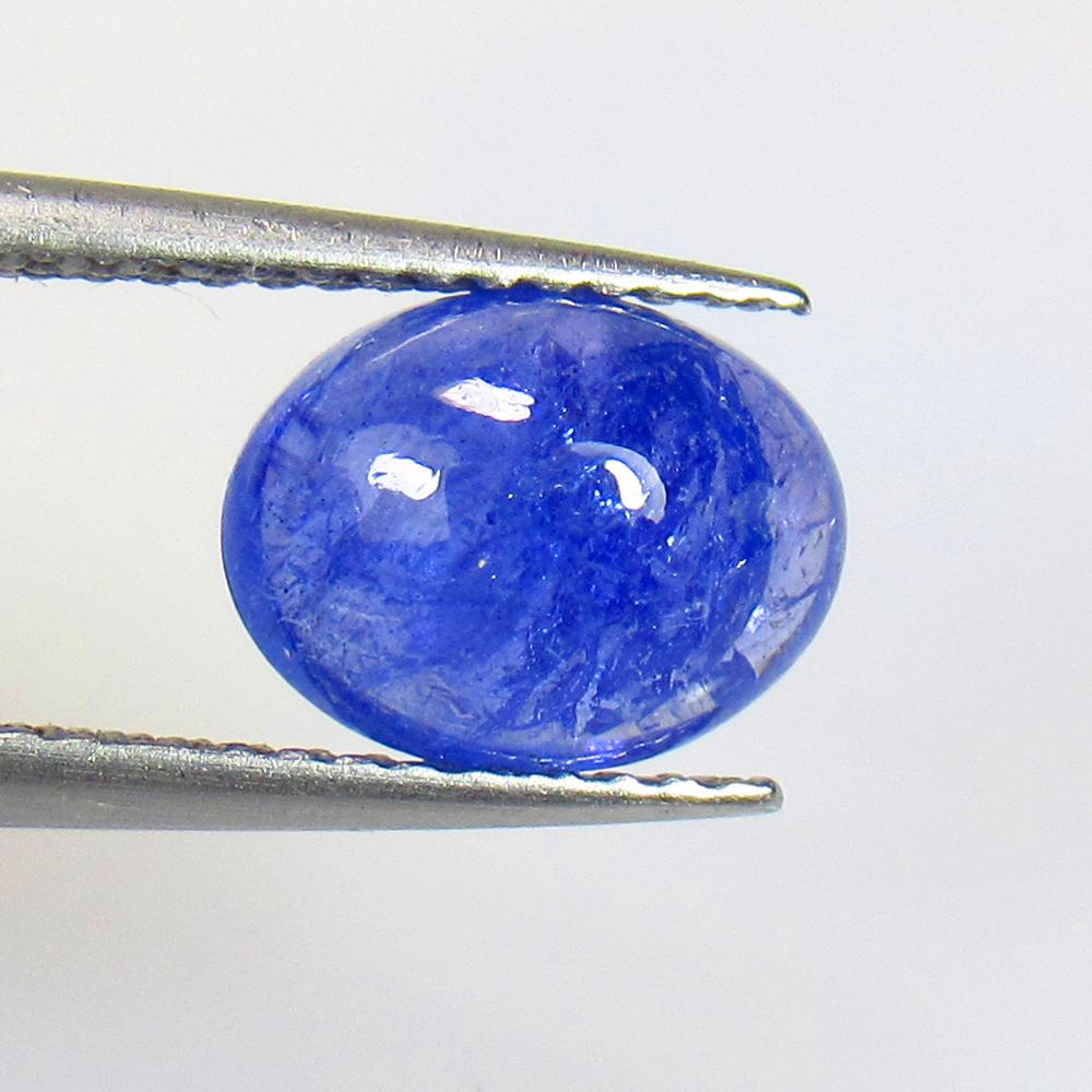 2.17 Ctw Natural Tanzanite Oval Cab: No Reserve! Title: 2.17 Ctw Natural Tanzanite Oval Cab Stone Clarity: SI Gemstones: Natural Tanzanite Carat Weights: 2.17 Size/Dimensions: 9.00 x 7.00 x 4.00 mm Additional Information: Top Quality Lus