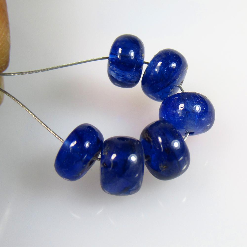 13.35 Ctw Natural 6 Blue Sapphire Round Beads (1 of 2)