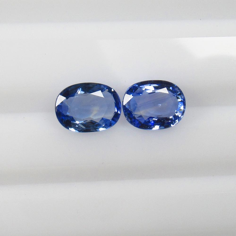 Natural Blue Sapphire Pair - 2.25 Ct (1 of 3)