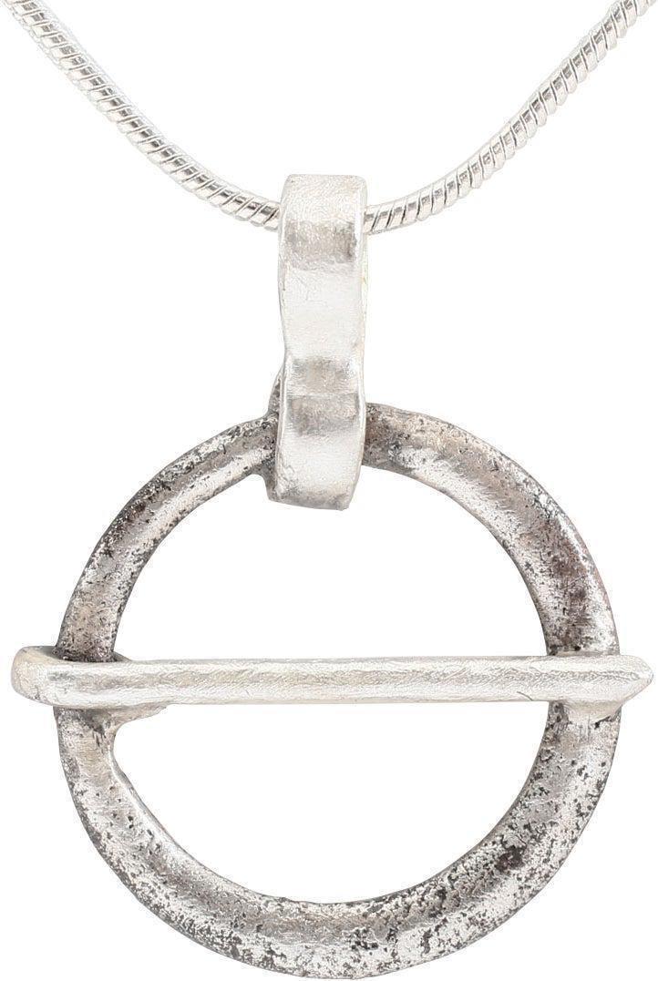 VIKING PROTECTIVE BROOCH NECKLACE, 9th-10th CENTURY AD: Worn in numbers on the surface of the jerkin, these small metal brooches provided a measure of protection against sword cuts and, in fact, were a form of armor. See current Public Television programmi