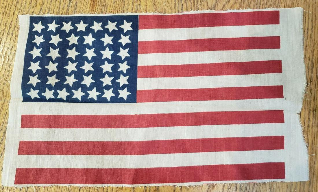 38 Star Flag - American parade flag dating to 1876 Colorado flag (1 of 2)
