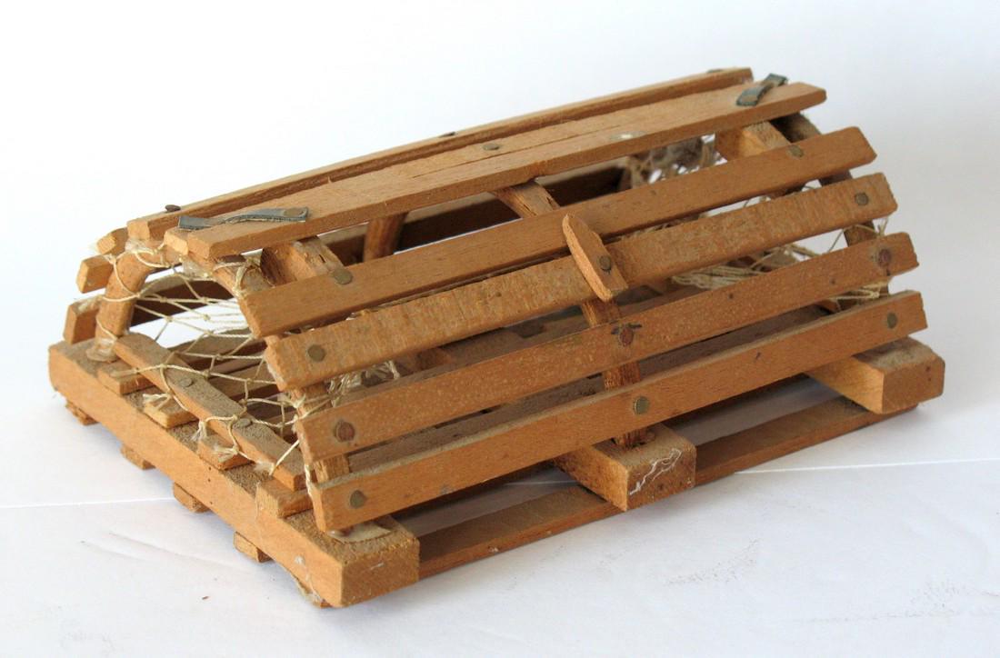 Vintage Miniature Lobster Trap Paper Weight (1 of 3)
