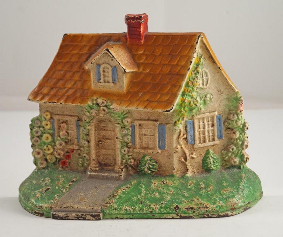 Antique Cape Cod Cottage Cast Iron Hubley Doorstop (1 of 4)