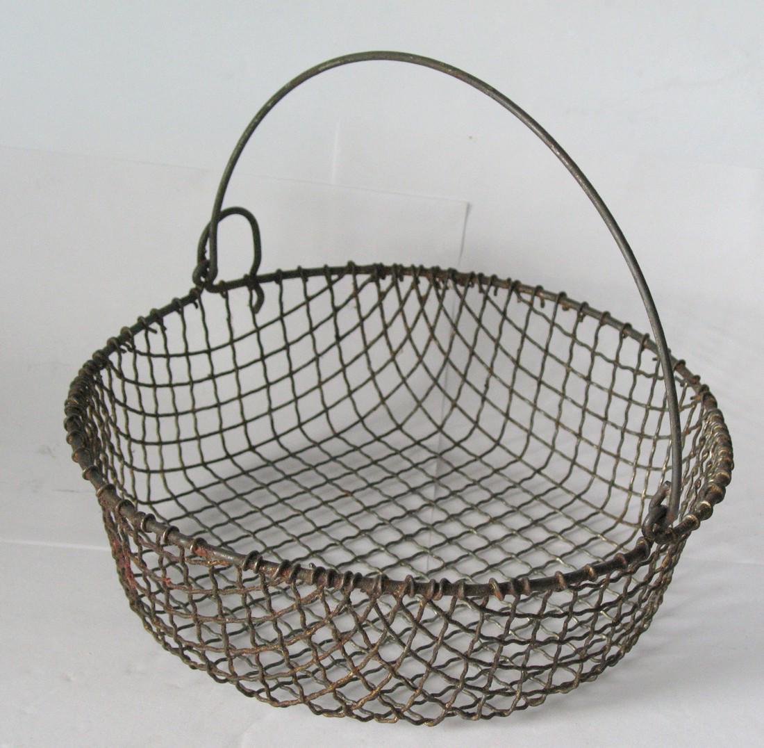 Early Wire Basket With Folding Handle (1 of 3)