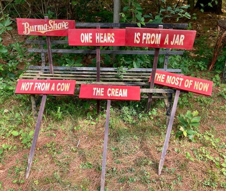 Series of 6 Burma Shave Roadside Advertising Signs (1 of 3)