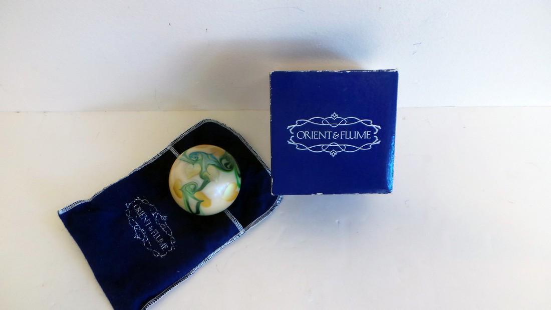 Orient & Flume paperweight with vines & hearts (1 of 1)