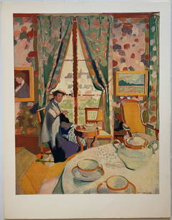 Maurice Marinot: Intérieur, 1906: Artist: Maurice Marinot Title: Intérieur, 1906 Year: 1972 Medium: Offset lithograph and halftones on Arches paper Type: Work on paper Dimensions: 26.5 x 20.5 inchesFrom the portfolio "Fauves Par