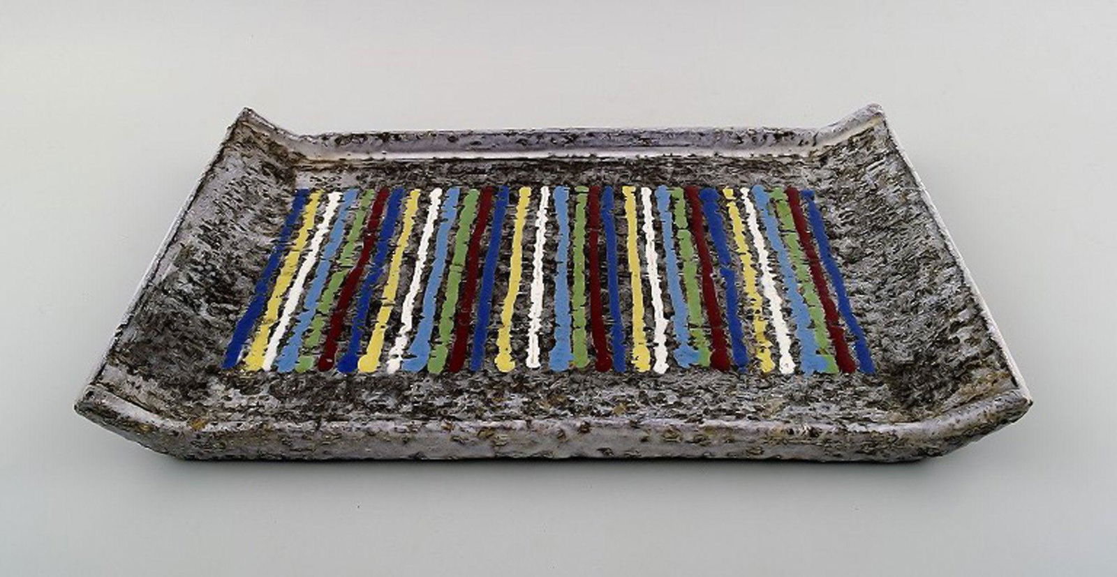 Ingrid Atterberg for Upsala-Ekeby ceramic tray.: Ingrid Atterberg for Upsala-Ekeby ceramic tray. In perfect condition. Model number 2284. Measures: 20 x 33 x 3.5 cm. Stamped. Reserve: $259.00 Shipping: Domestic: Shipping rates are determined by dest