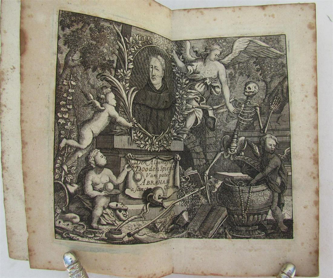 1767 DANCE of DEATH antique ILLUSTRATED w/ 68 WOODCUT EMBLEMS: ABRAHAM à St. CLARA (= U. Megerle). [Dance of Death]. The Chapel of the Dead, or the General Death Mirror. In which all Men, of whatever State or Rank they may be, could consider themselves for t