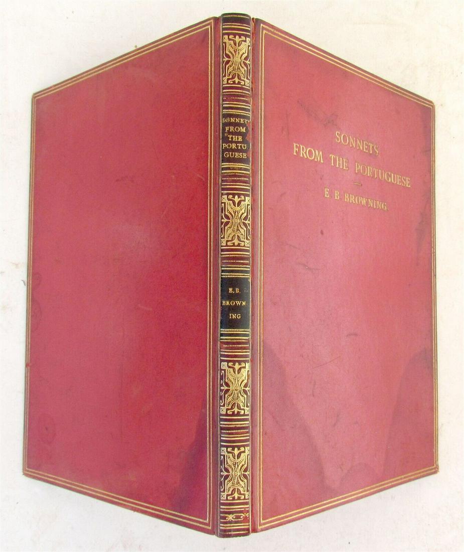 1932 SONNETS FROM THE PORTUGUESE BY E.B. BROWNING antique in ENGLISH: 1932 SONNETS FROM THE PORTUGUESE by E.B. BROWNING Harper & Brothers Publishers, New York and London; 1932 Size 5 1/4 by 7 1/2" Leather bound with gilt decorations. Some spots to the covers. Excellent 