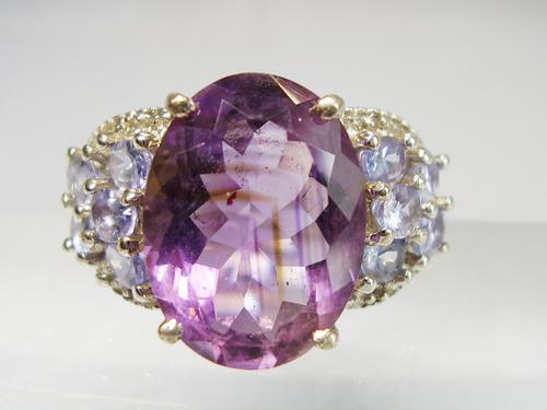 AMETHYST - TANZANITE COCTAIL RING. (1 of 7)