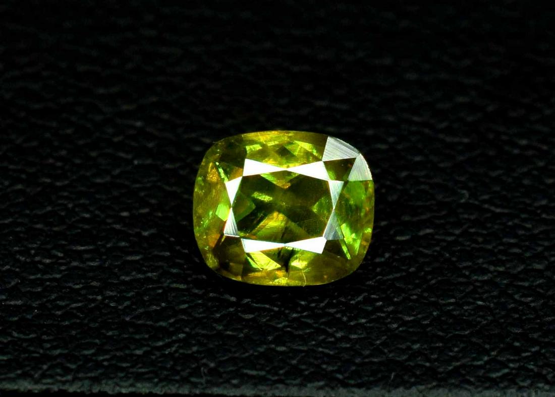 Green Sphene Gemstone, Full Fire Lustrous Sphene Cut Stone, Flawless Clarity, Excellent Quality for (1 of 4)