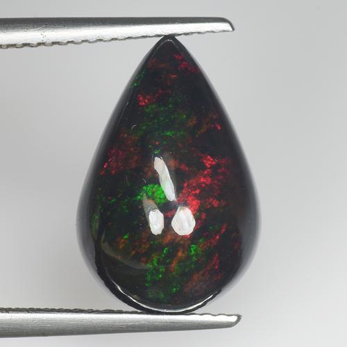 4.40 CTS STUNNING PEAR NATURAL ETHIOPIAN BLACK OPAL GOOD LUSTER LOOSE GEMSTONES (1 of 2)