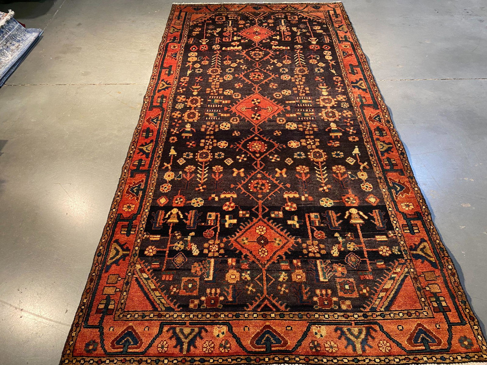 UNIQUE VINTAGE PERSIAN RUG 4.2x8.6 (1 of 8)