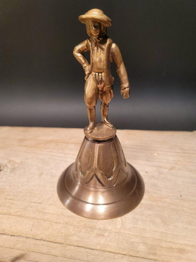 5 3/4" Colonial Man Brass Hand or Table Bell (1 of 12)