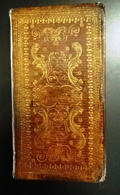 1849 Nicely Bound Portugese Catholic Prayerbook: Relicario Angelico De Jesus Christo E De Maria Santissima.., Senhor Nosso Presso A Columna, circa 1849. Nicely bound in red leather with golf embellihsments (faint). 191 pages and one engraving of the