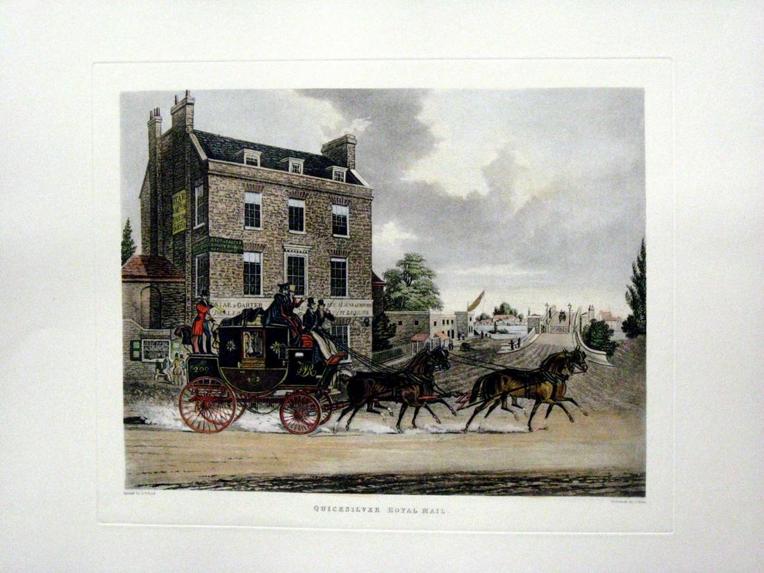 Quicksilver Royal Mail - artist: James Pollard, Vintage Color, Engraver: C. Hunt (1 of 4)