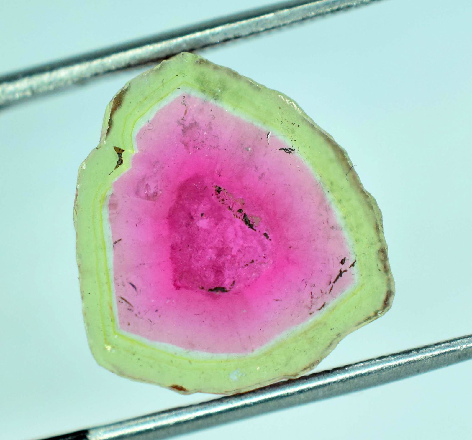 9.60 Carats Polished Natural Watermelon Tourmaline Slice (1 of 7)