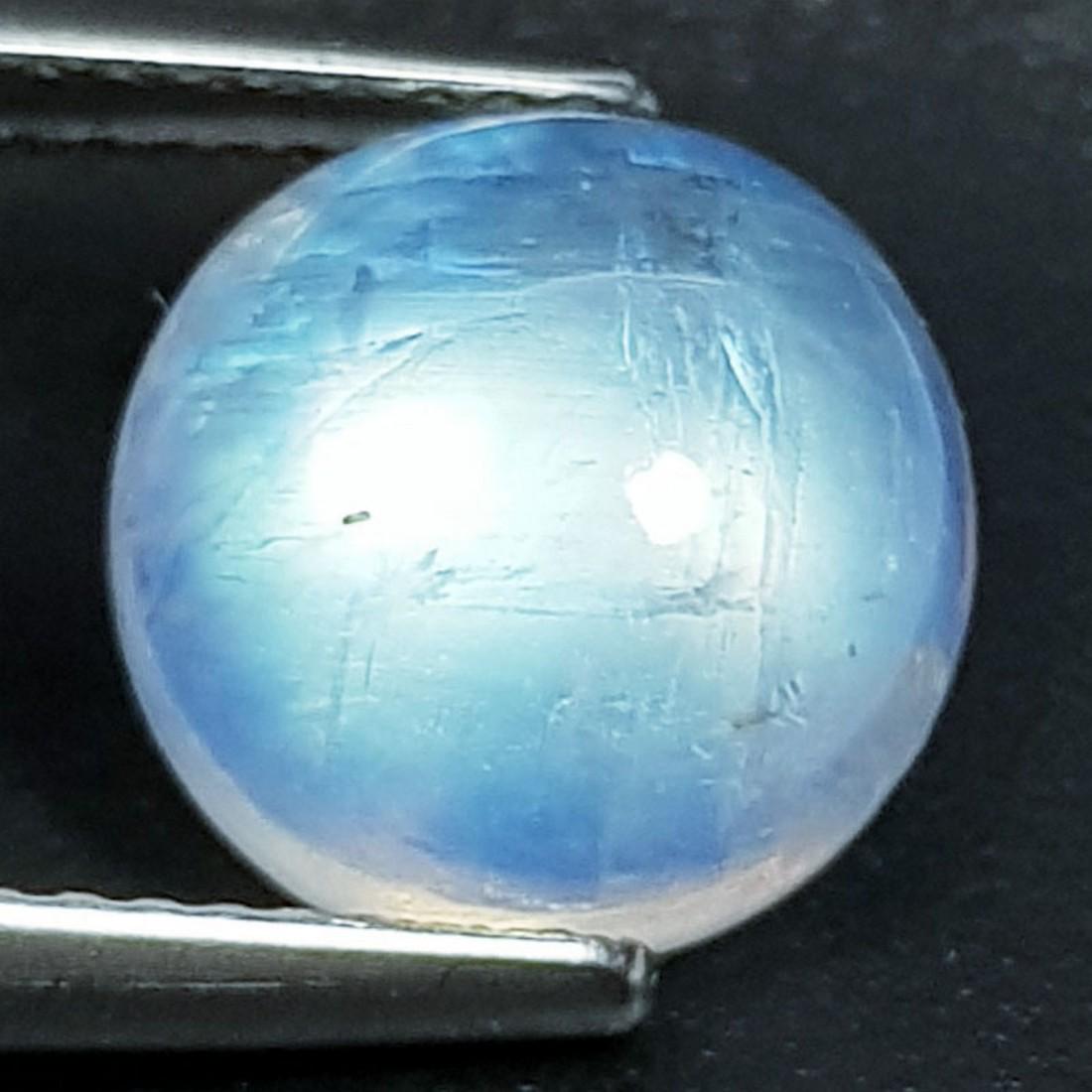 4.67 Ctz Rare Gem Royal Blue Moonstone: No Reserve! Title: 4.67 Ctz Rare Gem Royal Blue Moonstone Color/Clarity: Royal Blue/ Transparent Gemstone: Moonstone Carat Weight: 4.67 Size/Dimensions: 10.20 x 10.20 x 5.70 Additioanl Information: Ro