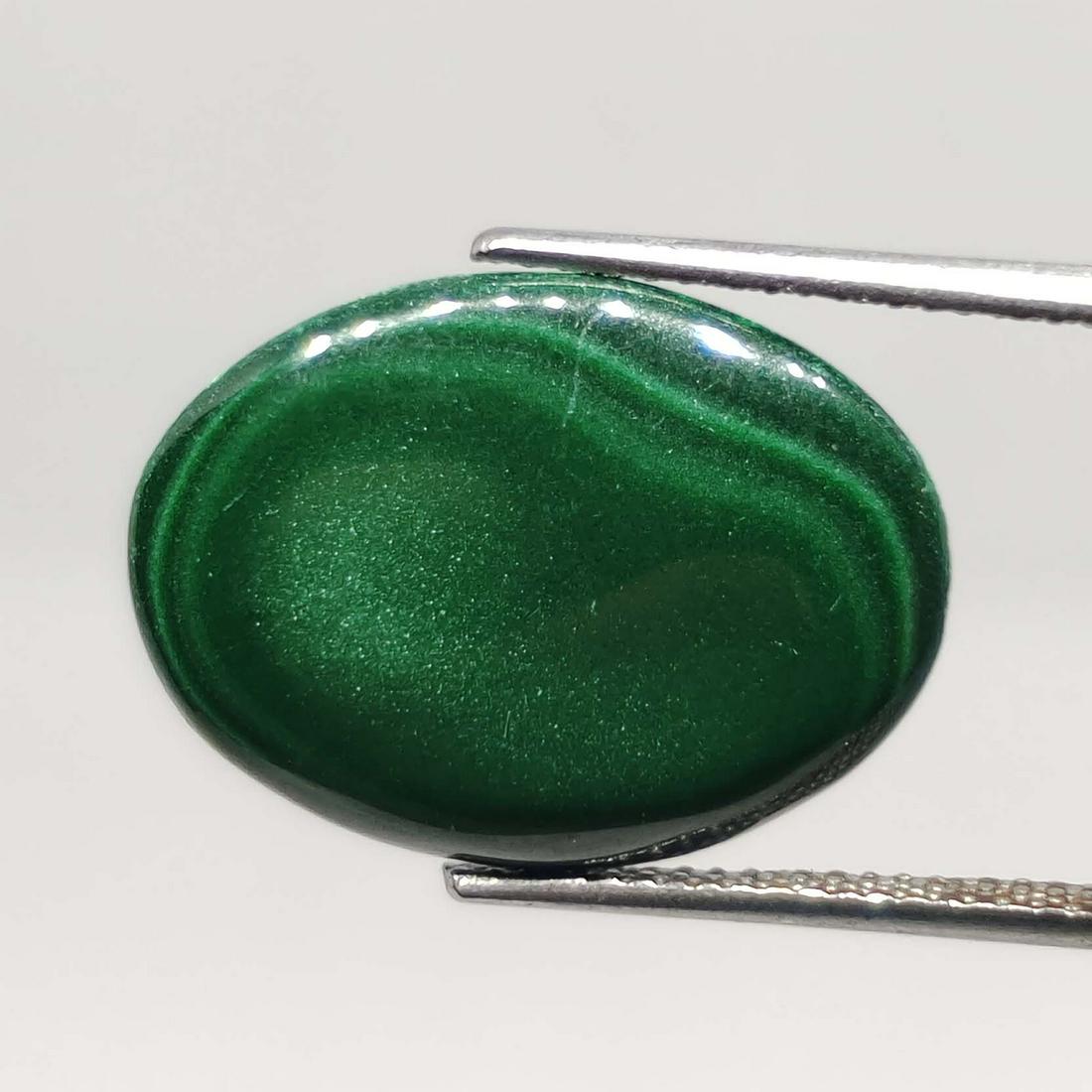 9.25 ct Natural Malachite: No Reserve! Title: 9.25 ct Natural Malachite Description: Gemstones: Malachite Carat Weights: 9.25 ct Size/Dimensions: 19 x 14 x 3 mm Gemstone: Malachite,Stone Shipping: Domestic: Flat-rate of $7.