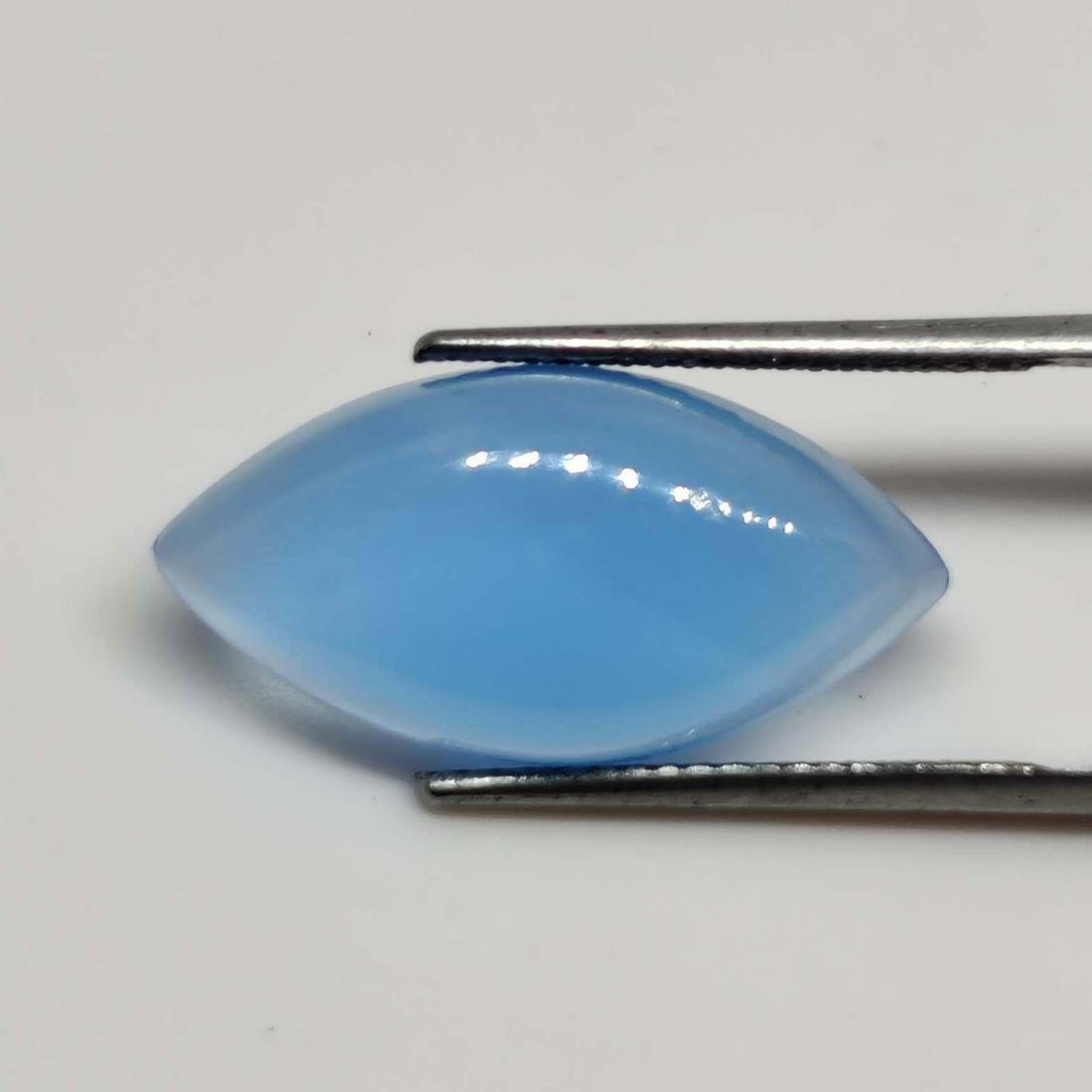 6.60 ct Natural Blue Chalcedony: No Reserve! Title: 6.60 ct Natural Blue Chalcedony Description: Gemstones: Chalcedony Carat Weights: 6.60 ct Size/Dimensions: 10 X 20 mm Gemstone: Chalcedony Shipping: Domestic: Flat-rate of $7.00