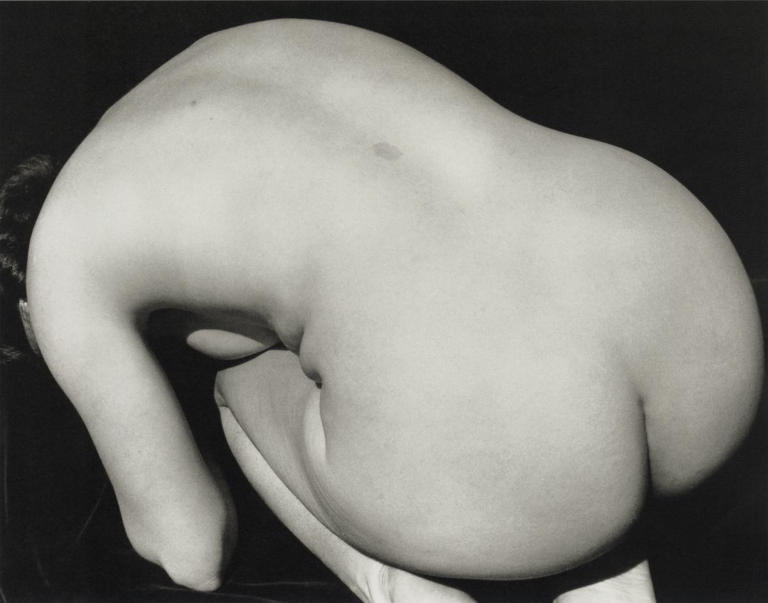 IMOGEN CUNNINGHAM - Nude, 1932: Artist: Imogen Cunningham Title: Nude, 1932 Medium: Photo Litho, 2001, Italy Dimensions: 9.4x7.35" Description: Heat Wax Mounted on 11x14" Conservation Board Artist Bio: Imogen Cunningham (1883-1976)