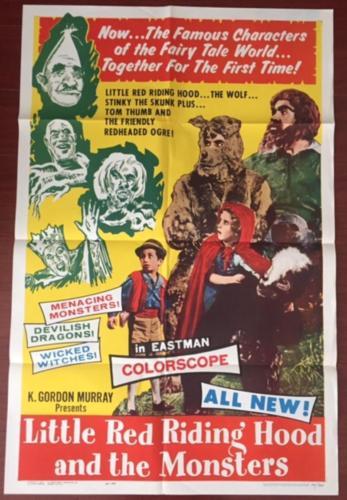 LITTLE RED RIDING HOOD AND THE MONSTERS - ORIGINAL 1962 ONE SHEET POSTER! (1 of 1)