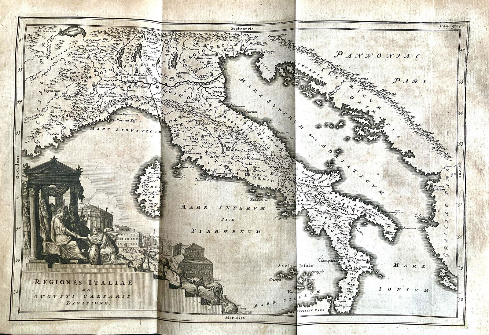 Regions of ancient Italy during the era of Augustus, 1701-1706 by Christoph Cellarius (1 of 3)