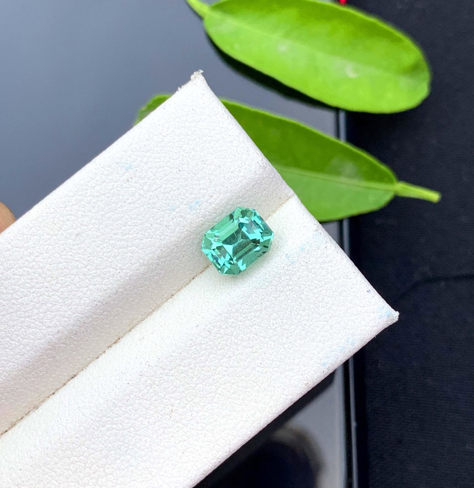 Tourmaline Gemstone, For Jewelry Making Such As Rings, Seaform Color Natural Tourmaline Gemstone,: Materials: Gem type: Tourmaline Carat weight: 1.60 Description Tourmaline Gemstone, For Jewelry Making Such As Rings, Sea Foam Color Natural Tourmaline Gemstone, Emerald Cut Flawless Clean Gemstone - 