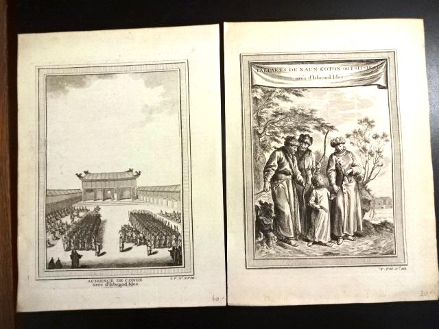 1750 Three Engravings China Peking Costumes (1 of 2)