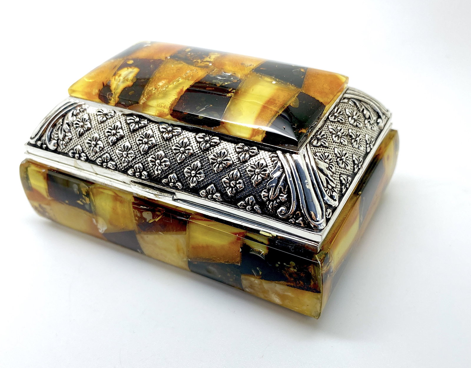 Antique Amber Jewellery box (1 of 9)