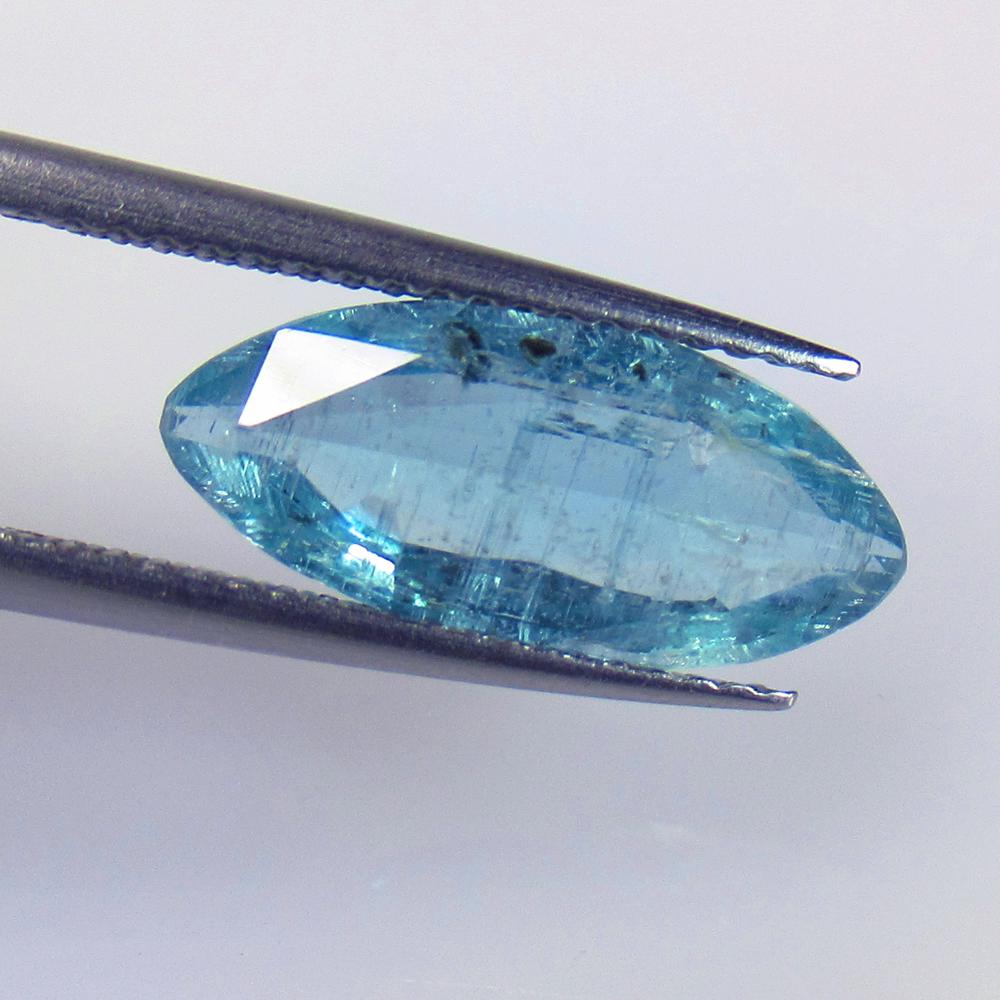 3.30 Ctw Natural Light Blue Kyanite Marquise Cut: No Reserve! Title: 3.30 Ctw Natural Light Blue Kyanite Marquise Cut Stone Clarity: SI Gemstones: Natural Kyanite Carat Weights: 3.3 Size/Dimensions: 15.70 x 7.00 x 3.70 mm Additional Information: Very