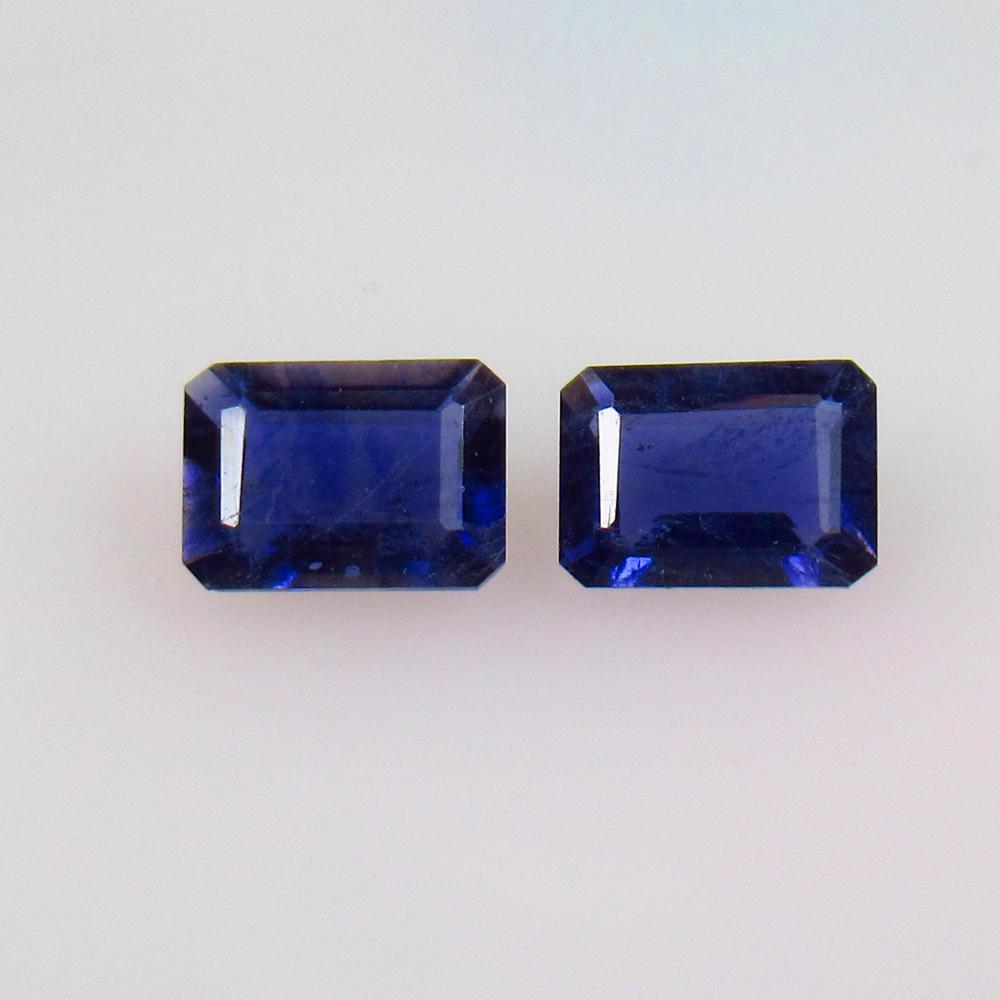 1.63 Ctw Natural Iolite Octagon Pair: No Reserve! Title: 1.63 Ctw Natural Iolite Octagon Pair Stone Clarity: VS Gemstones: Natural Iolite Carat Weights: 1.63 Size/Dimensions: 7.10 x 5.20 x 3.00 mm / 2 PC's Additional Information: Very Goo