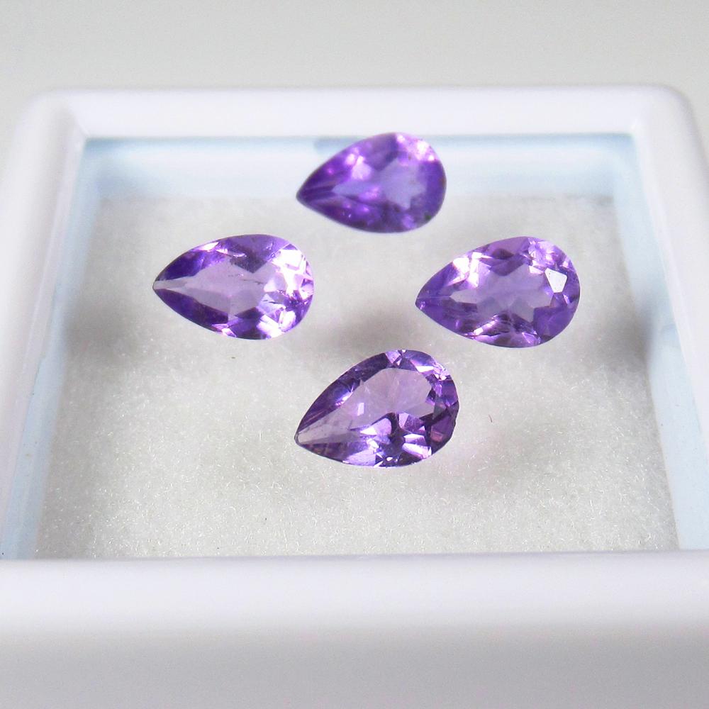 Natural Purple Amethyst Set - 1.49 Ct (1 of 2)