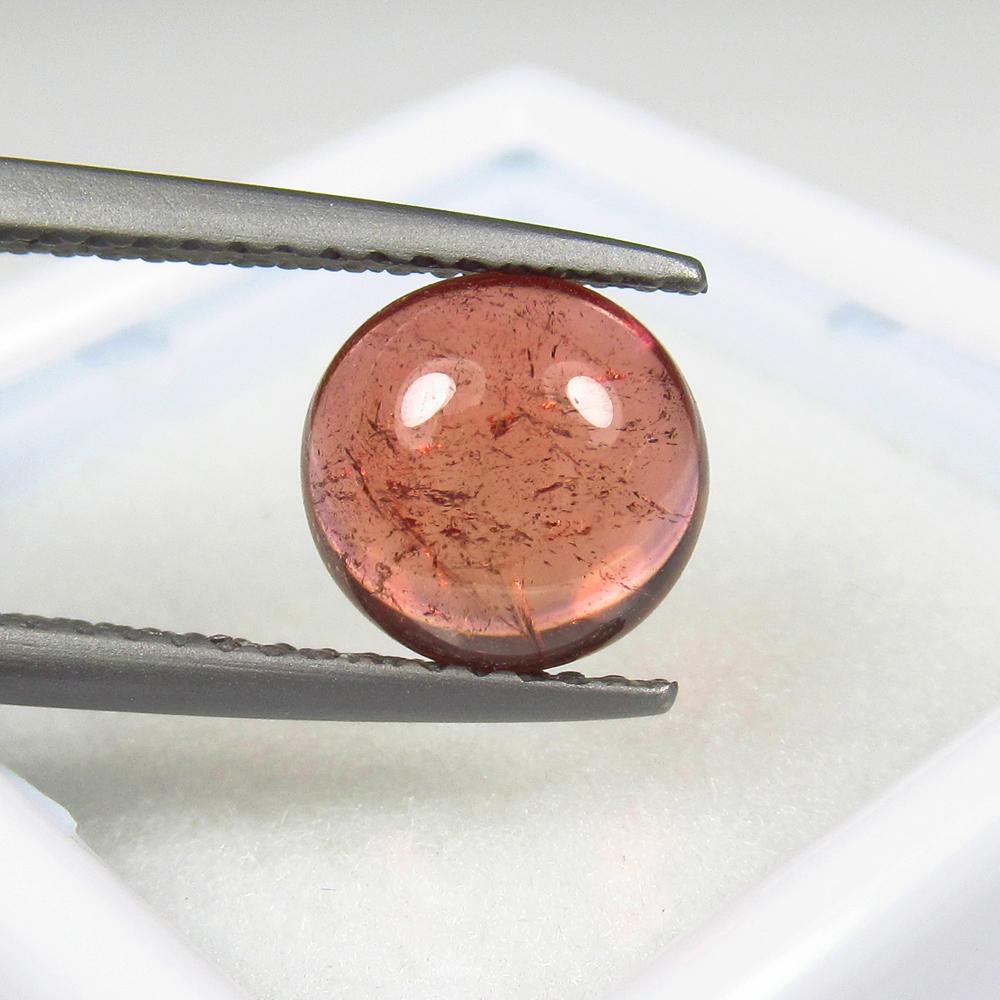 Natural Tourmaline - 1.63 Ct: No Reserve! Title: Natural Tourmaline - 1.63 Ct Origin: Mozambique Weight: 1.63 Size/Dimensions: 7.6 x 7.6 x 3.5 mm Additional Information: Pieces : 2 No's / Shape : Round Cab / Color : Pink / Clarity