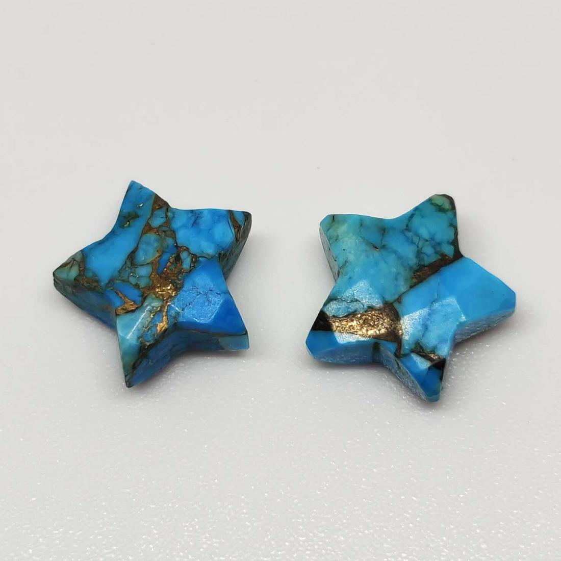5.40 ct Composite Copper Turquoise Pair (1 of 1)