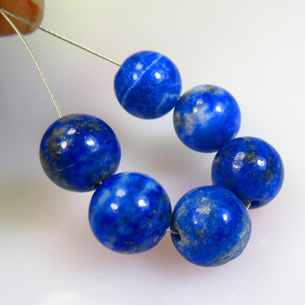 26.50 Ctw Natural 6 Lapis Lazuli Drilled Round Ball Beads (1 of 2)