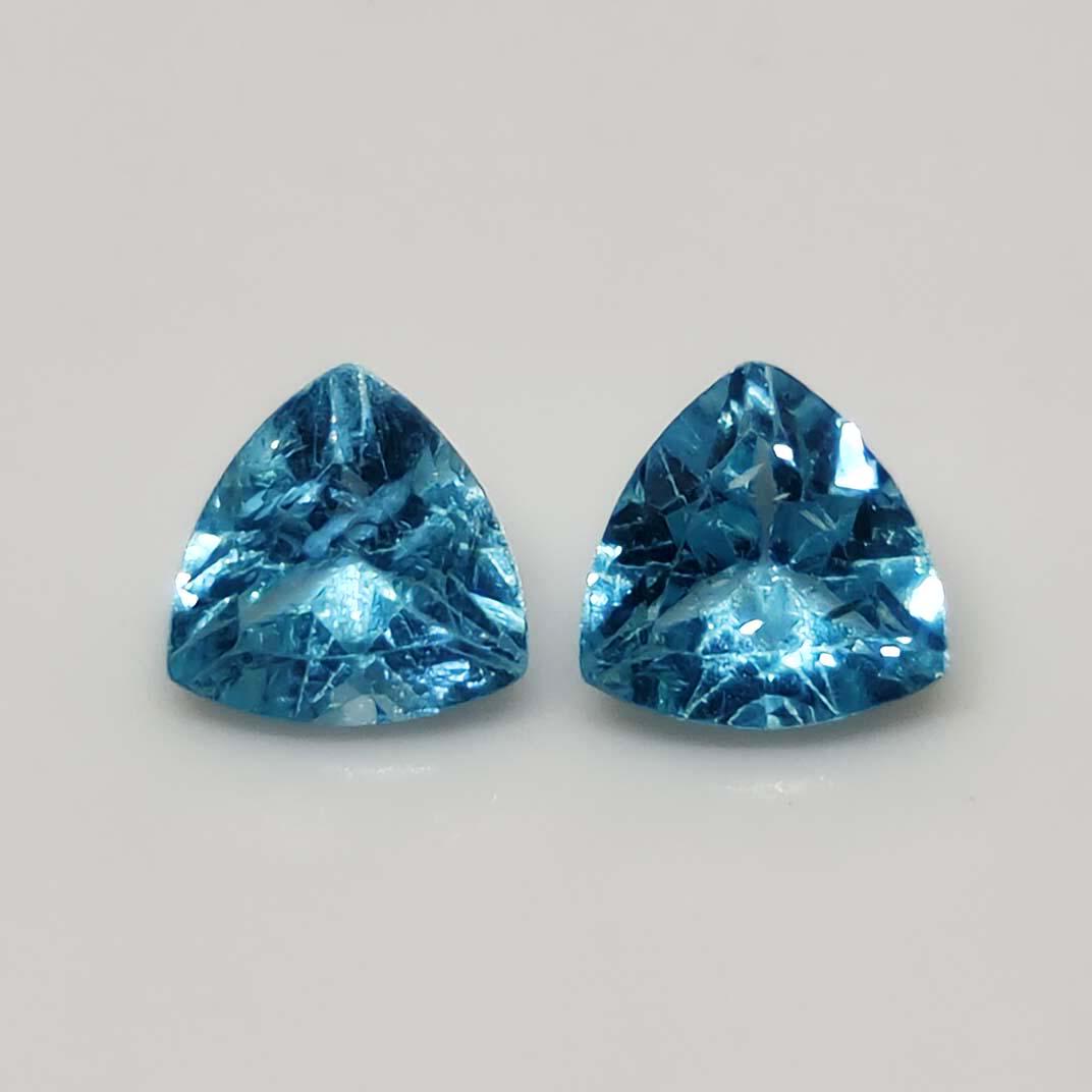0.90 ct Natural Blue Apatite Pair (1 of 1)