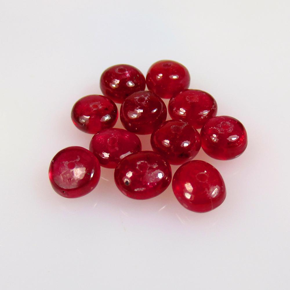 12.31 Ctw Natural 11 Mozambique Red Ruby Round Beads (1 of 2)